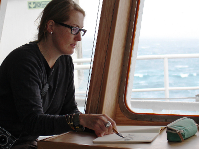 Artist Annalise Rees finds inspiration at sea.