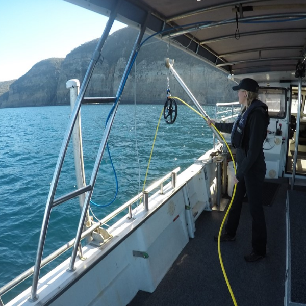 Darryn Sward deploying a remotely operated vehicle