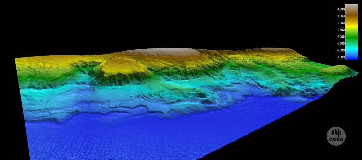 East Gippsland CMR bathymetry map