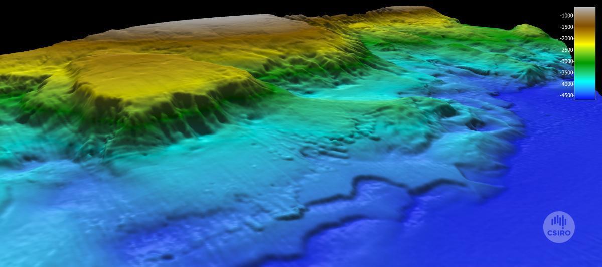 East Gippsland CMR bathymetry map