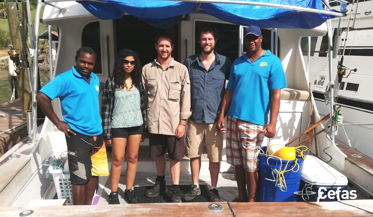 The BRUVS survey team at St Lucia