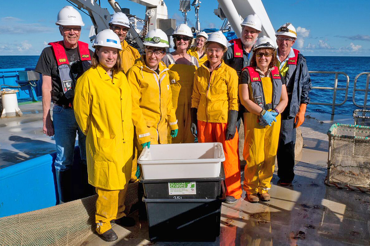 Scientists on deck of Investigator