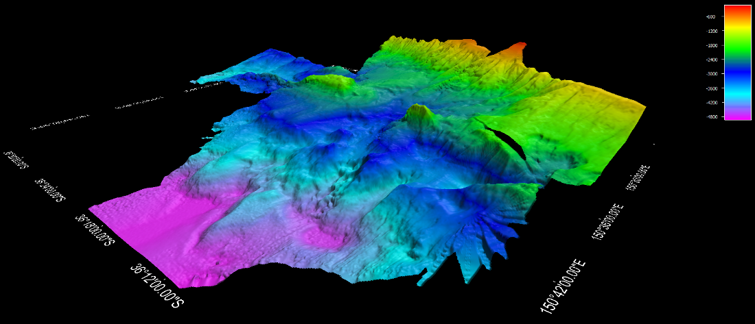 An image showing seafloor bathymetry